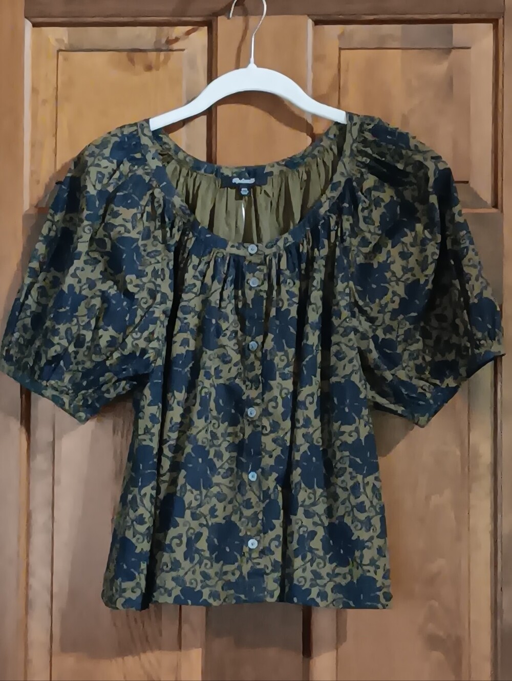 Madewell Puff Sleeve A-Line Top Shirt Blouse XXS NWT New With Tags 100% Cotton